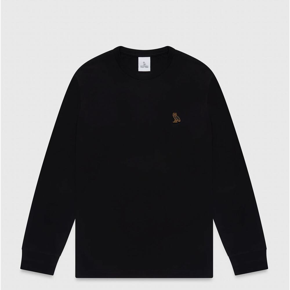 OVO October's Very Own Classic Long-Sleeve Tee Black Owl sz L